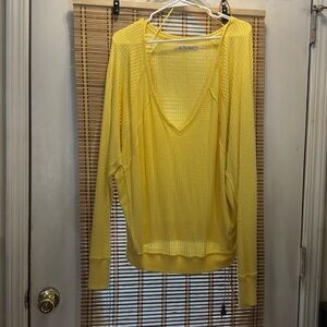 We The Free Yellow Long Sleeve Top MEDIUM